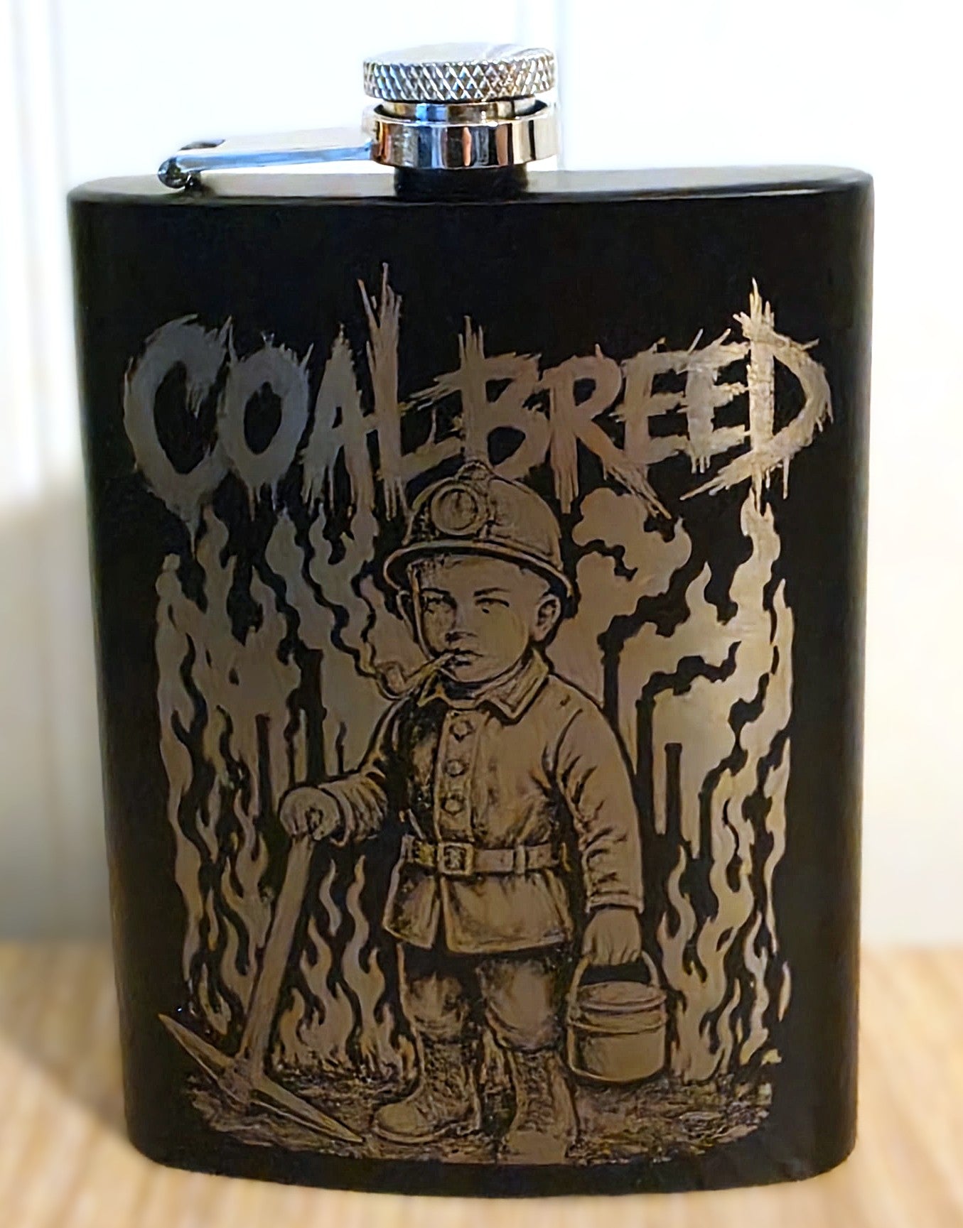 Coalbreed Laser Engraved Flask